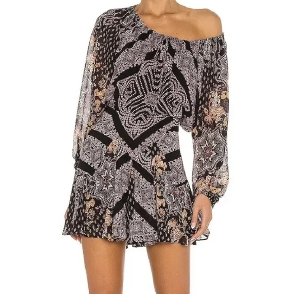 knee length dresses for ladies SEVEN WONDERS Santino Mini Dress Santino Print – Gabi Swimwear main image 0